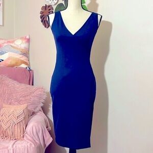 Amanda Uprichard Blue Bodycon Midi Dress in Blue Sz. XS